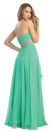 Strapless Floral Beaded Waist Long Formal Prom Dress back in Clover Green